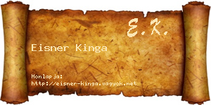 Eisner Kinga névjegykártya