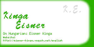 kinga eisner business card